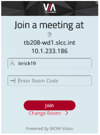 Image of the Join Meeting screen