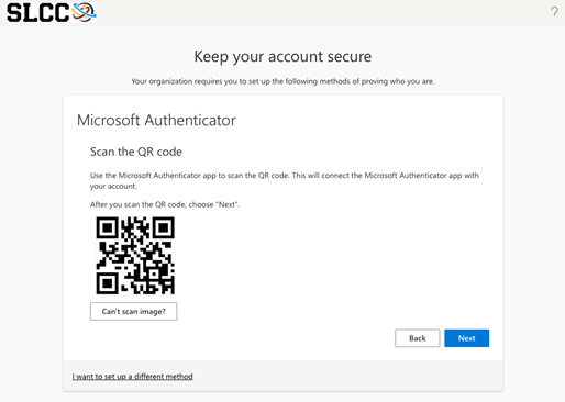 Image shows Authenticator QR Setup Code