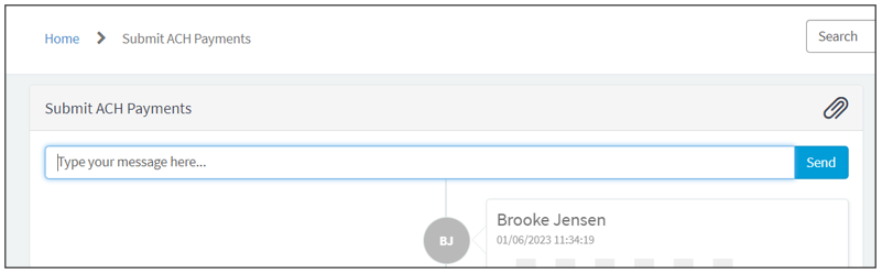 Image of message field.