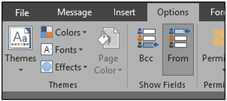 Image of Options tab in Outlook
