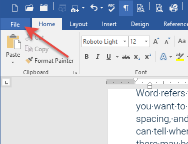 what are non printing characters in word