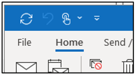 Home settings for Outlook
