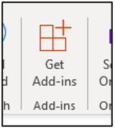 Get Add-ins options in Outlook