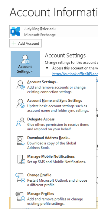 Image File Menu Info Account Settings