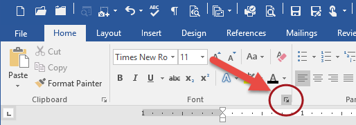 where is dialog box launcher in word